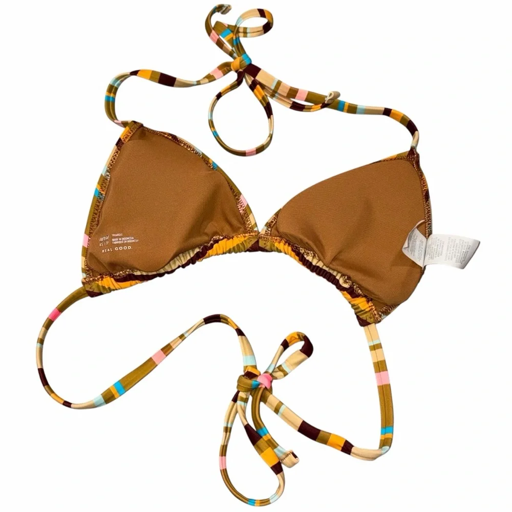 Aerie Brown Stripe Bikini Set size XS & Small